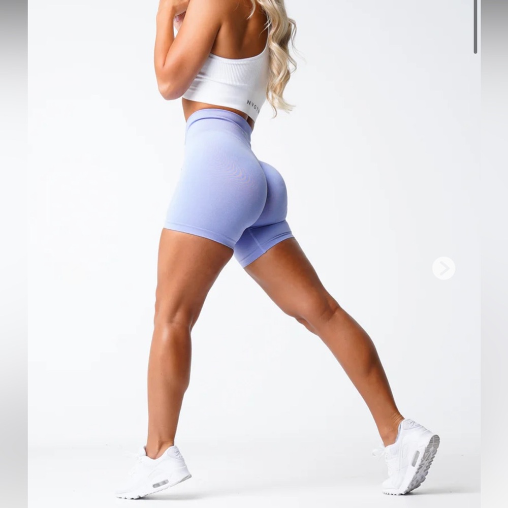 Set of 3 — NGVTN PRO SEAMLESS SHORTS — Sage, Periwinkle, & Sky Blue